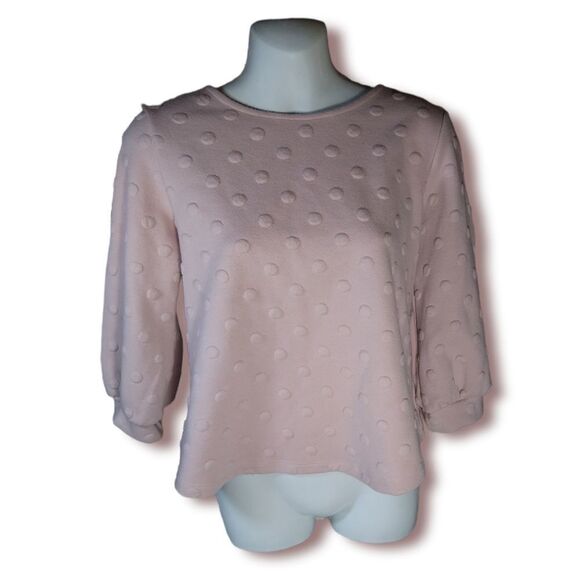 W5 Blush swiss dot sweatshirt top M - Picture 1 of 4